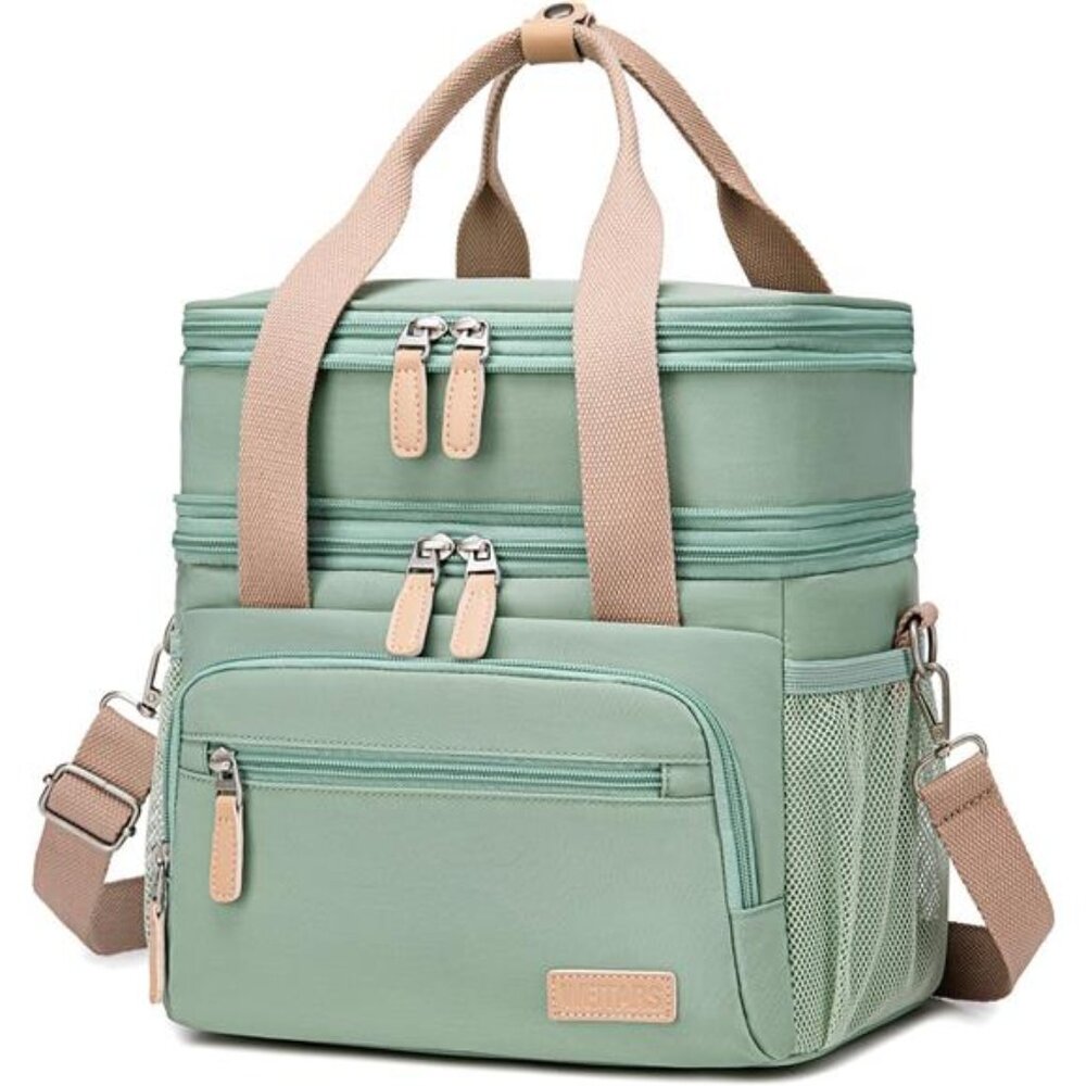 Weitars Insulated Lunch Box for Women Men-Dual Compartment Waterproof Reusable